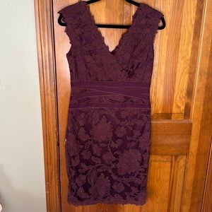 EUC Fully lined sleeveless dress lace outer